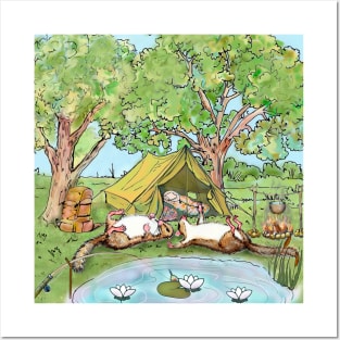 Dormice camping / Dormouse Posters and Art